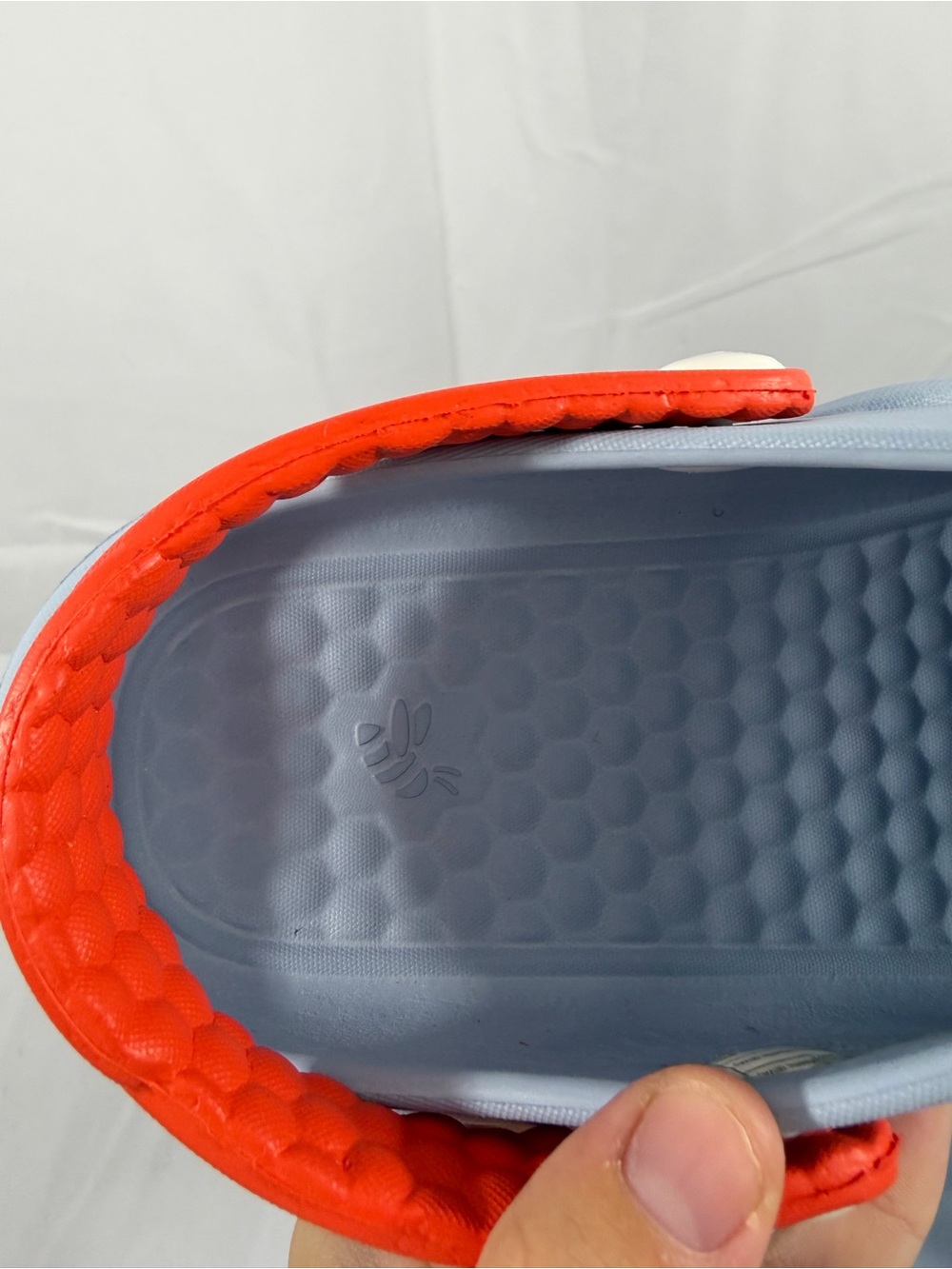 NWT Joybees Women’s Size 10W Light Blue Clog Sandals with Orange Strap - Picture 2 of 7